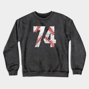 Vintage #74 Baseball Laces Baseball Mom Jersey Love Baseball Crewneck Sweatshirt